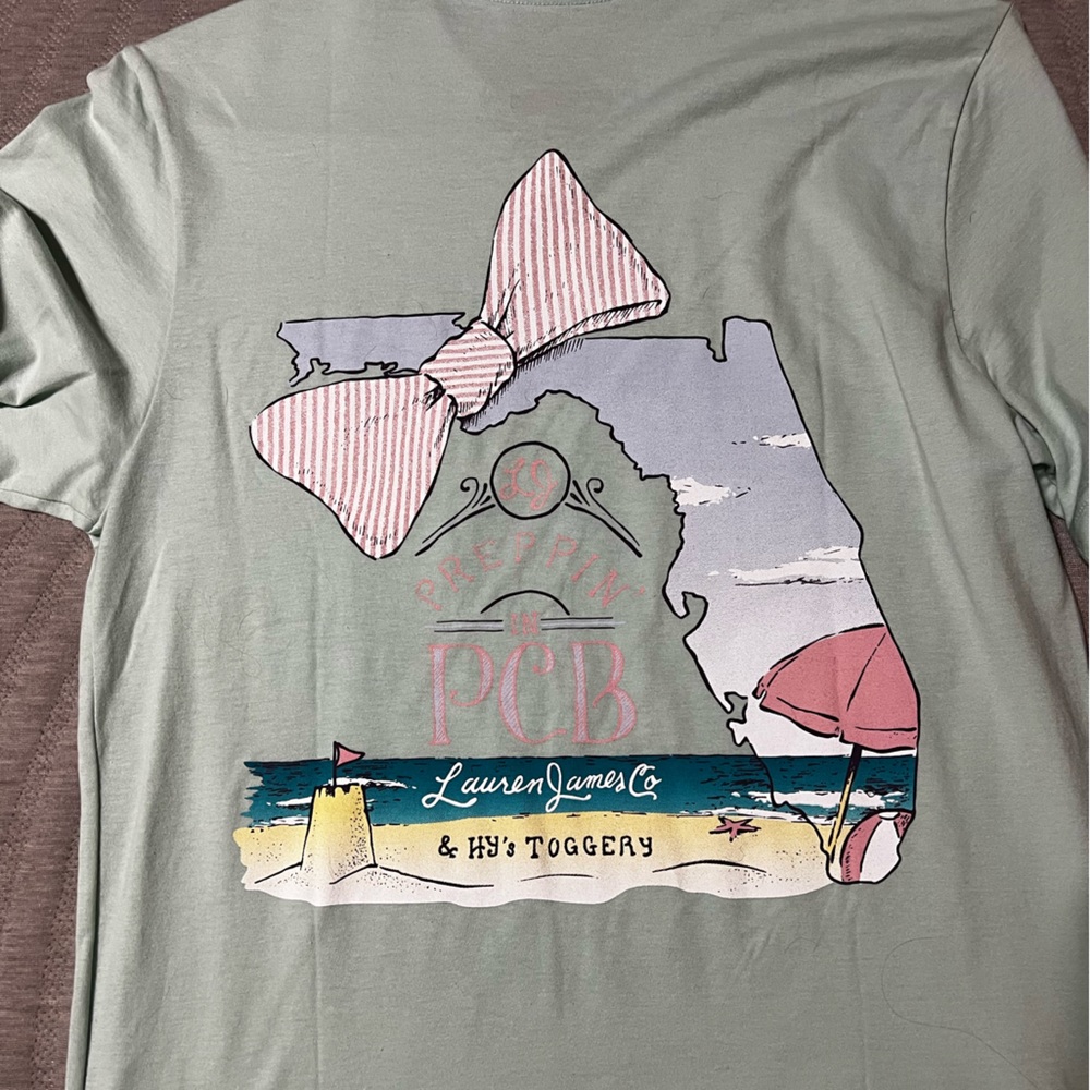 Sage green Lauren James tee. Size medium